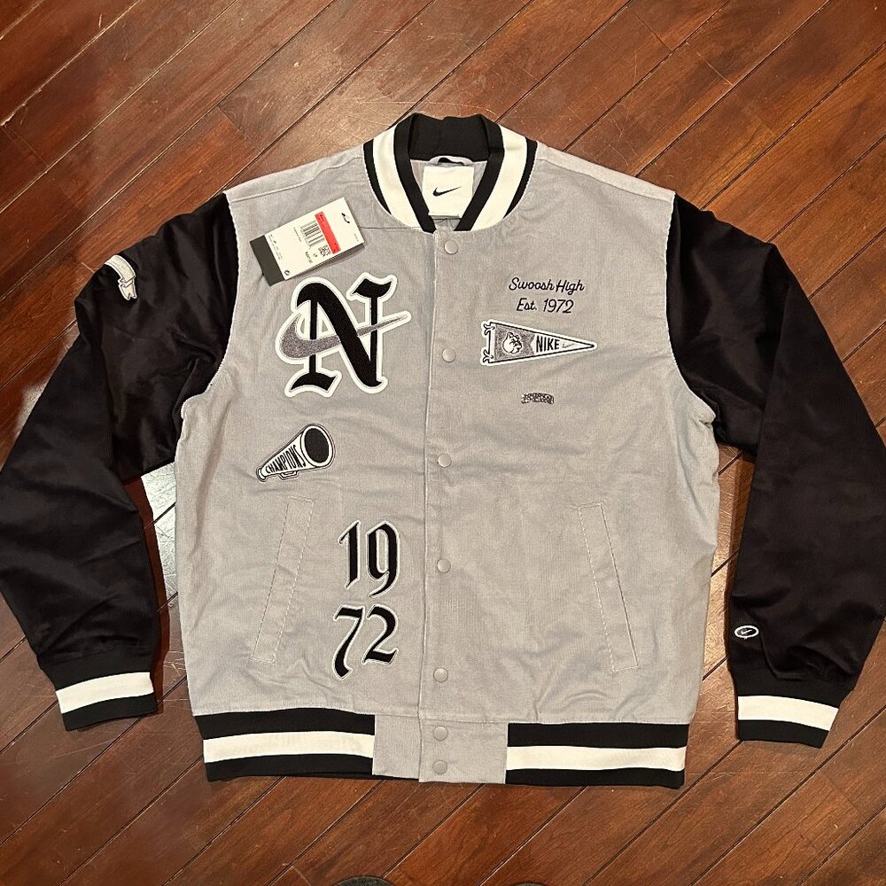 Nike Corduroy Varsity Jacket, New - MSRP $225! Large
